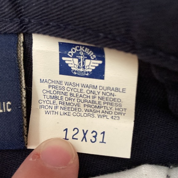 Dockers navy blue flat front khakis - Picture 11 of 12